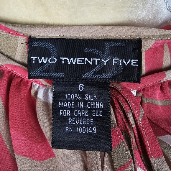 Two Twenty Five Silk Paisley Floral Keyhole Women's sz 6 Retro Feminine - Picture 6 of 6